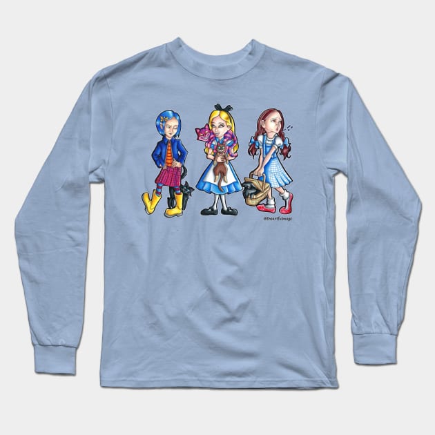 Extraordinary Girls and Their Pets Long Sleeve T-Shirt by Artful Magic Shop